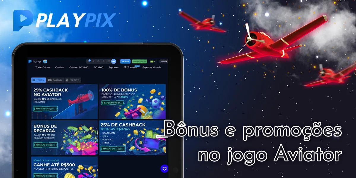 Lista de bônus e promoções disponíveis para os fãs do Aviator na Playpix