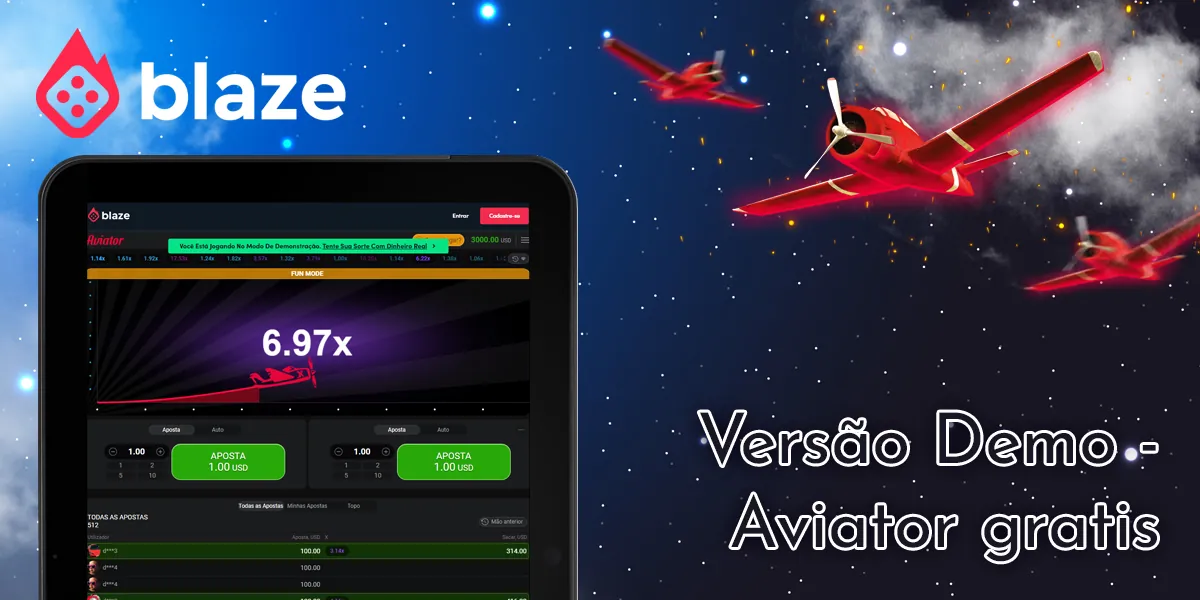 Demonstração do Aviator no Blaze - ótima chance de jogar de graça