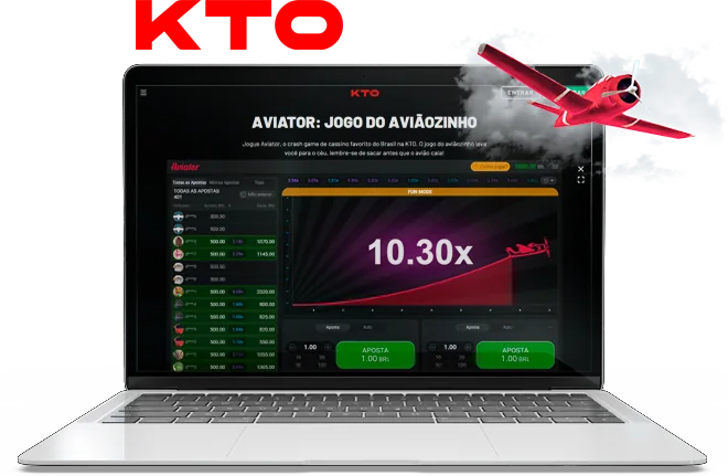 Recursos do jogo Aviator no site da KTO