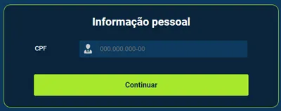 Formulário de registro do Pixbet
