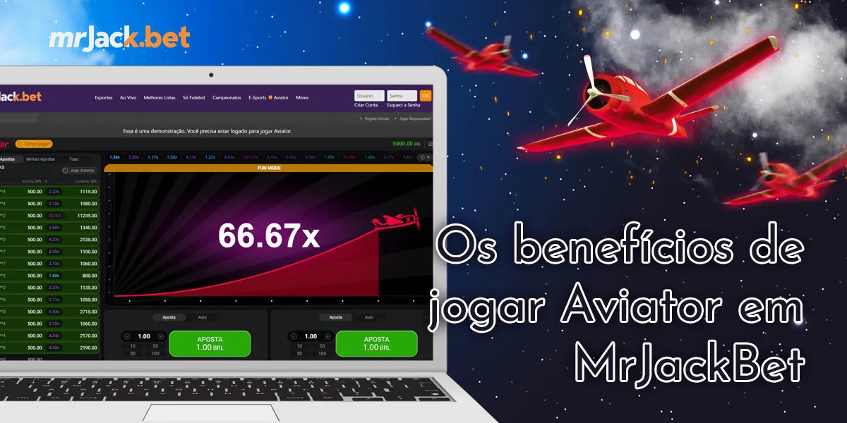 Lista de vantagens do casino online Mr Jack Bet para jogar Aviator
