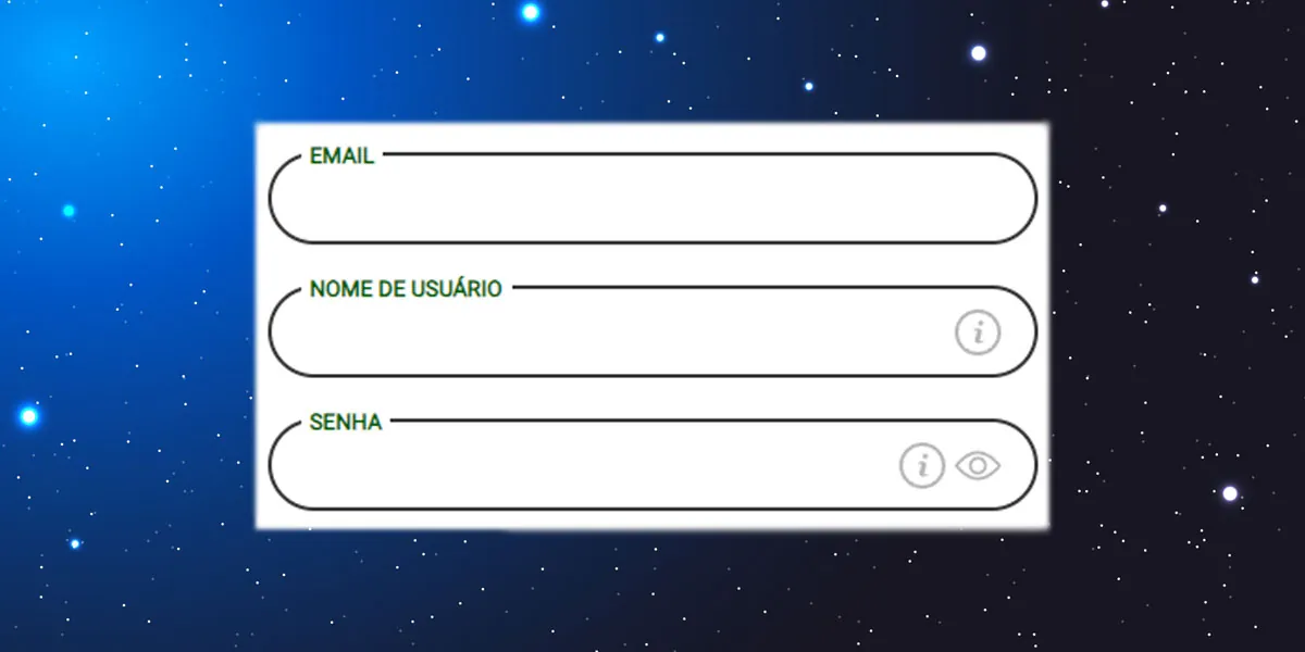 Inserção dos dados necessários