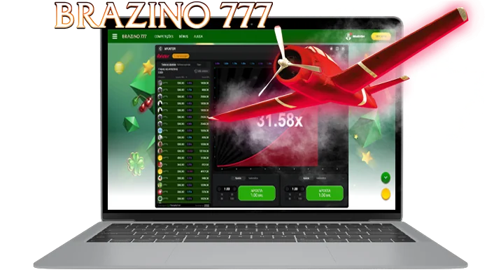 Logotipo de revisão do jogo Aviator da casa de apostas Brazino777